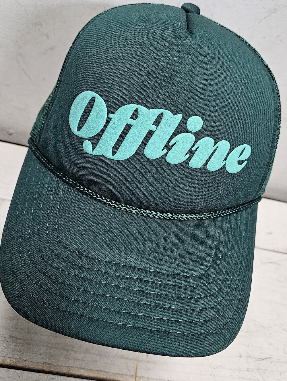 ULTA BEAUTY Offline Green/Teal Foam Trucker Snapback Mesh Hat 2025